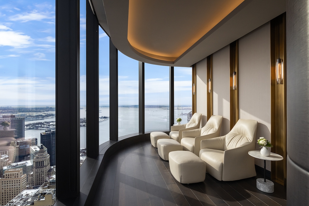 Residents of the Greenwich condominium tower in lower Manhattan will have skyline views of the Hudson River and Statue of Liberty. (Evan Joseph)