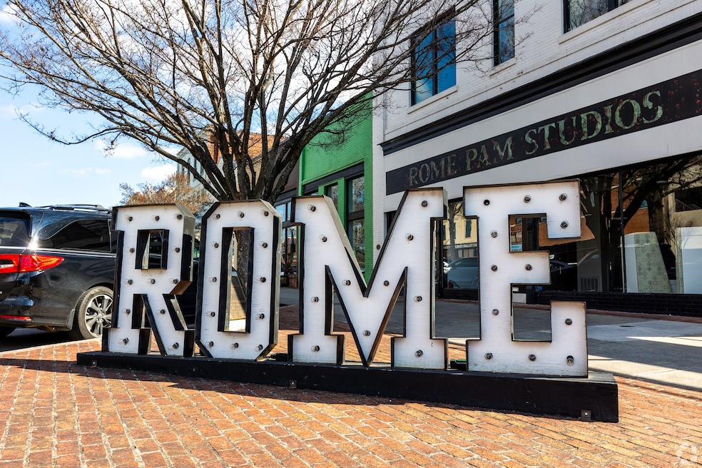 Rome, Georgia, above, is known for a vibrant downtown corridor. (Thaddeus Rombauer/CoStar)