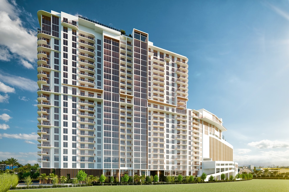 This rendering depicts the planned Shoma Bay in North Bay Village, Florida. Its 333 units are priced from the $800,000s. (Shoma Group)