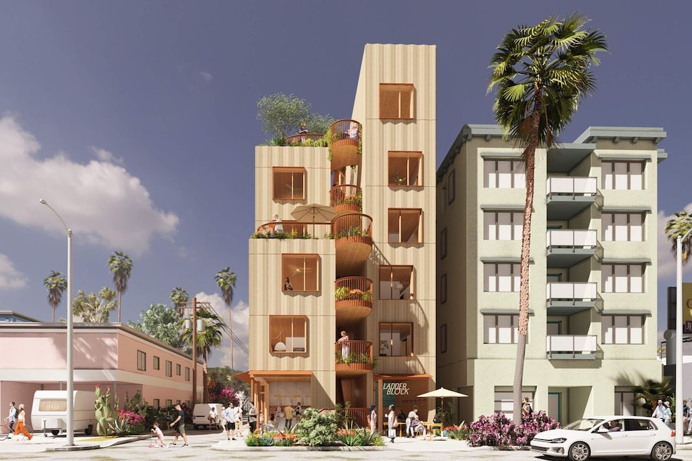 Judges praised Ladderblock, a winning submission from the firm West of West, for its use of multiple thin vertical forms with different heights and setbacks to make the property more visually appealing while still adding multiple new housing units. (Small Lots, Big Impacts)