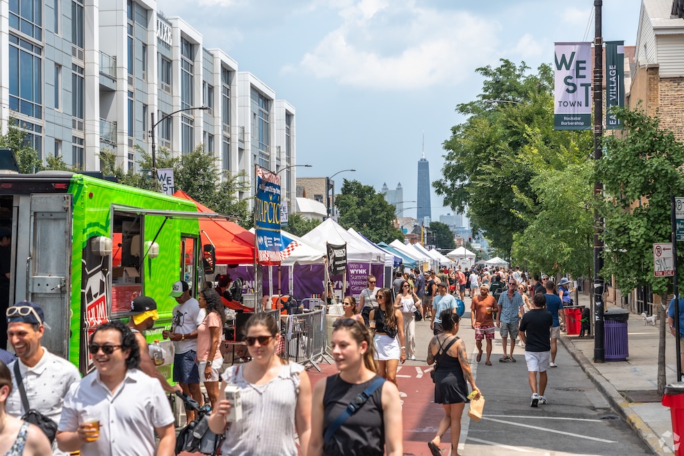Most Chicago neighborhoods host street festivals throughout the summertime, like West Fest in West Town. (Joe Kirsch/CoStar)