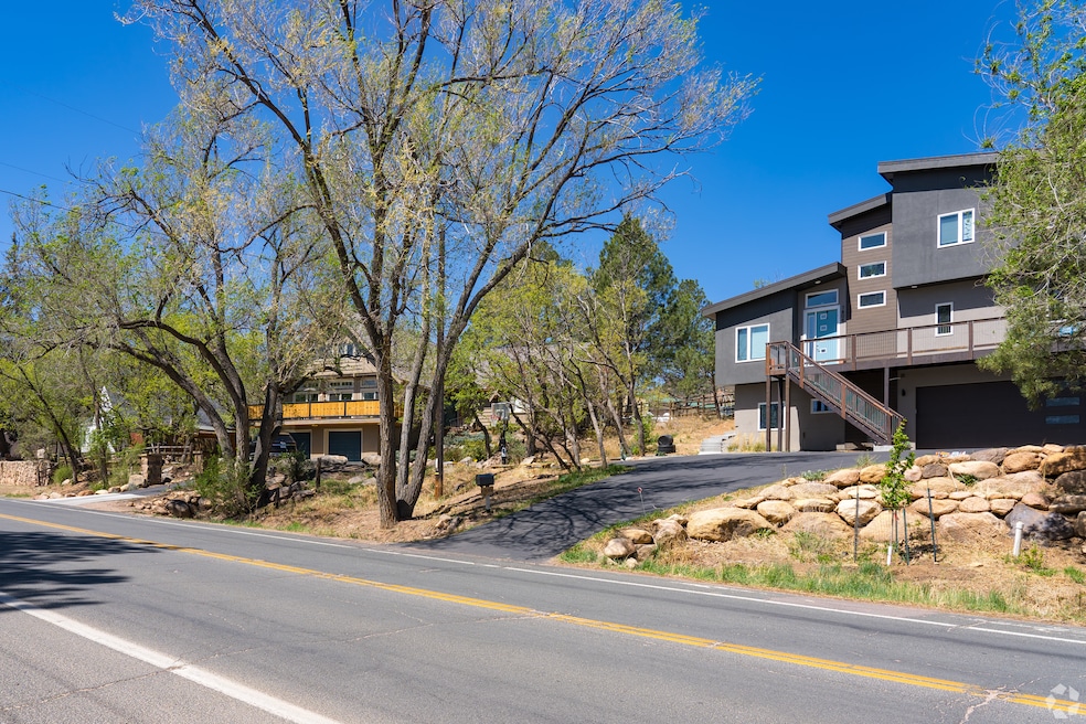 Modern multistory homes dot the hills of the Broadmoor neighborhood in Colorado Springs, Colorado. The U.S. Space Command in Colorado Springs is being relocated to Huntsville, Alabama. (Tyler Mattas/CoStar)