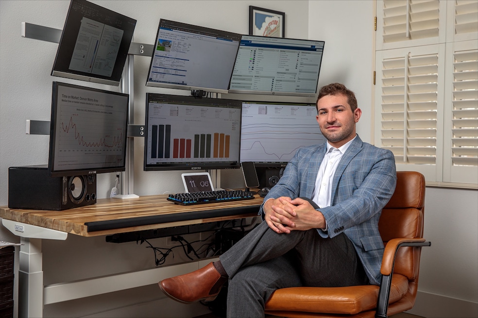 Cooper Thayer, a Denver resident, is a real estate agent at the Thayer Group, his family's agency. He joined the family business in 2022. (Merne Judson) 