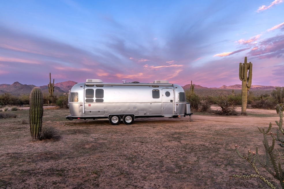 The Frank Lloyd Wright Foundation and Airstream collaborated to create a travel trailer inspired by the architect's Usonian designs. (Airstream)