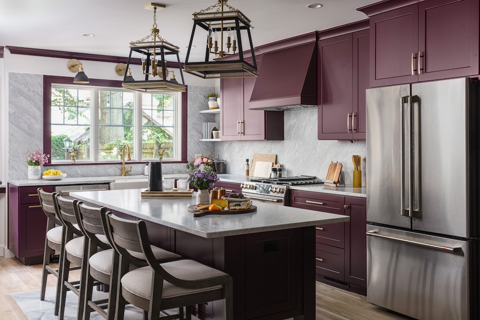 Tamara Day, designer and host of "Bargain Mansions" on Magnolia Network, is designing kitchens drenched in saturated colors and deeper shades, such as purple. (Tamara Day)