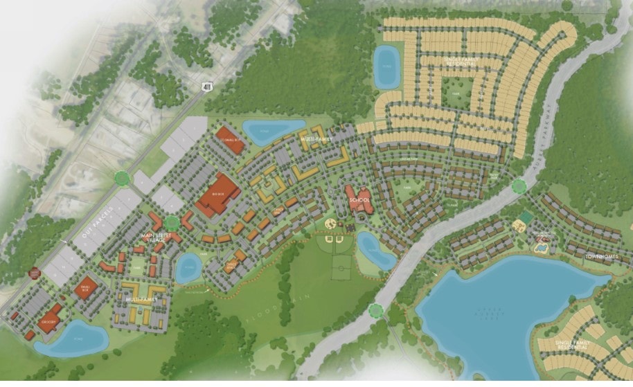 Aubrey Village is expected to be built over 10 to 12 years, according to Hines. (Hines) 