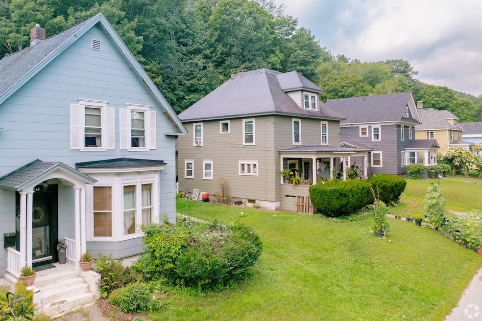 Homes line a street in Lebanon, New Hampshire. Homes are becoming much more expensive in the Granite State. (CoStar)