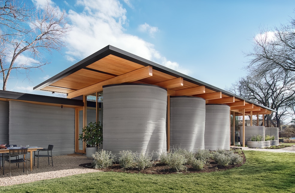A luxe 3D-printed Icon house is on the market in Austin. (Casey Dunn) 