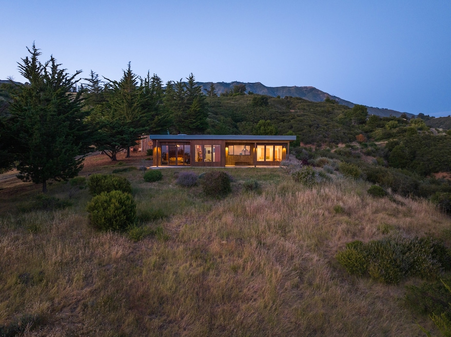 A pair of Hollywood set designers and builders constructed this Big Sur house in 2017. (Aerial Canvas)