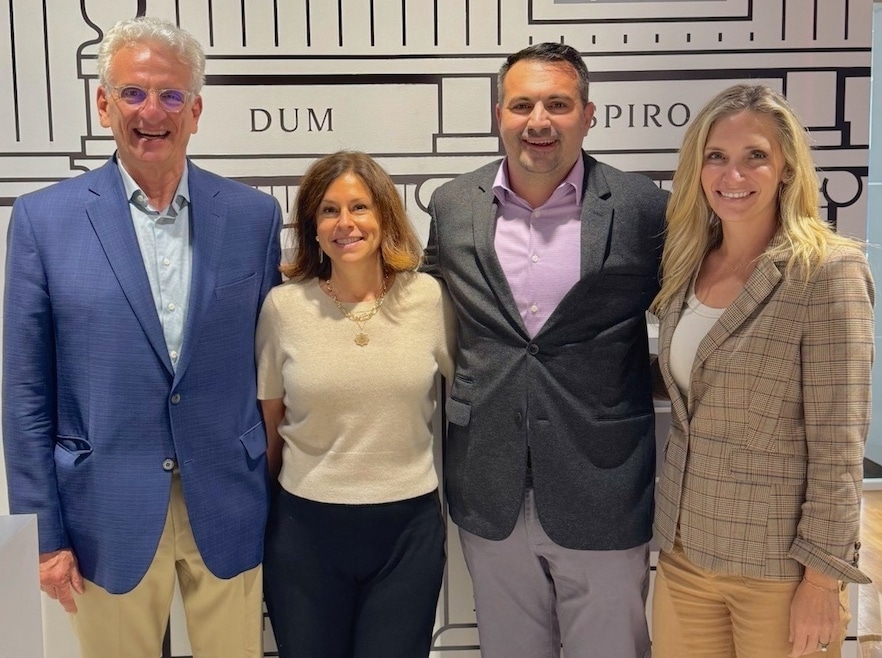 From left, Stuart Siegel, Engel &amp; Völkers' CEO, with Tina Morris and Chris Herron of the Richmond team and Tracy Marshall of the agency's Annapolis office, at a recent company training. (Engel &amp; Völkers)