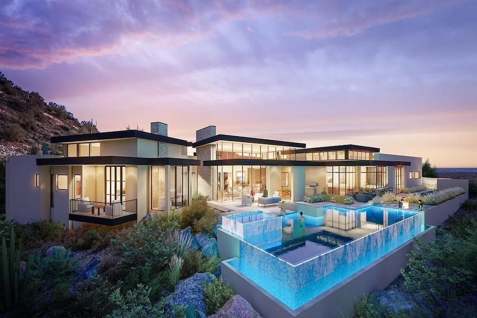 This $13.5 million home in Paradise Valley features five bedrooms, six bathrooms, a fitness/wellness center as well as a spa and a flat edge "infinity edge" pool. (Russ Lyon Sotheby's International Realty)