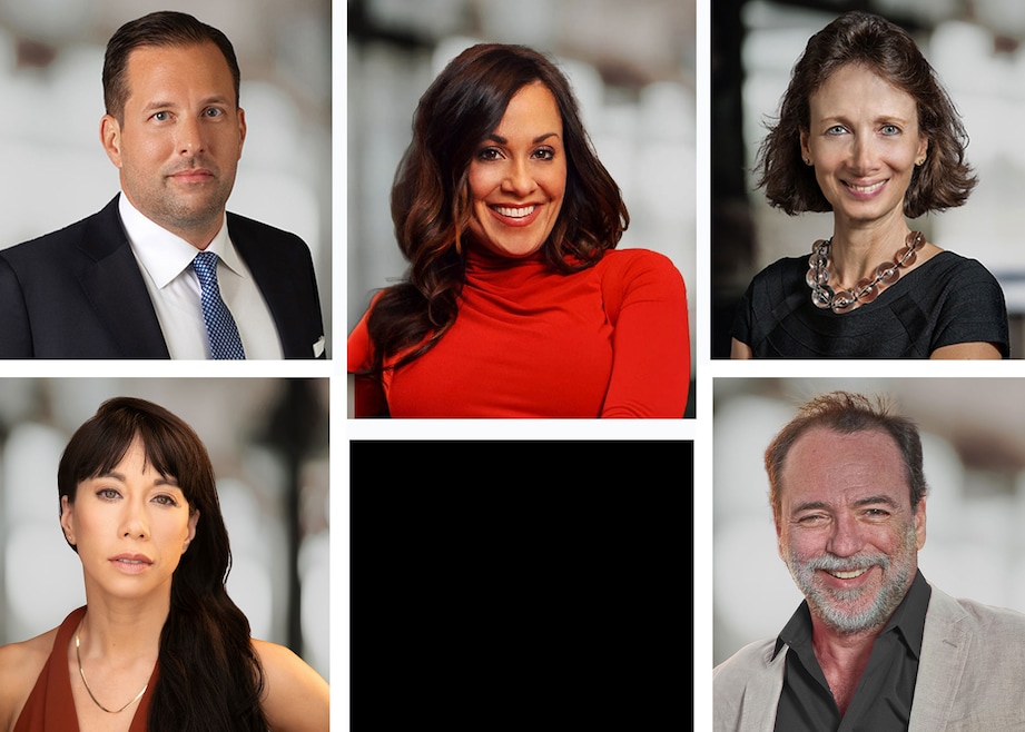 Left to right, clockwise are five agents joining the brokerage — Jarrod Duncan, Gina Conzo, Veronique Perrin, Albert Safdie and Georgina Pazcoguin. (Coldwell Banker Warburg)