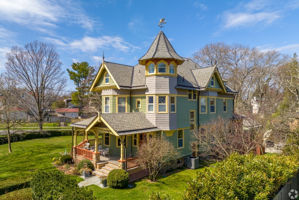A rooftop view of a Victorian-style home in Princeton, New Jersey. Homes that sell for more than $1 million in the Garden State will be subject to additional fees that took effect Thursday. (CoStar)