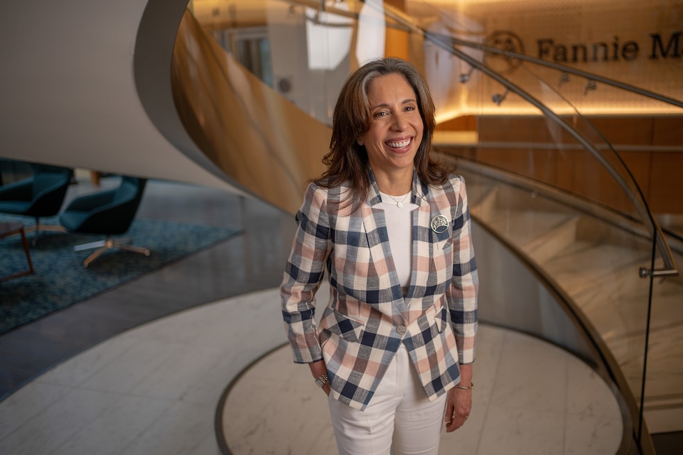 Fannie Mae CEO Priscilla Almodovar (pictured) has stepped down for unknown reasons. The agency has made Chief Operating Officer Peter Akwaboah the acting CEO. (Getty Images)
