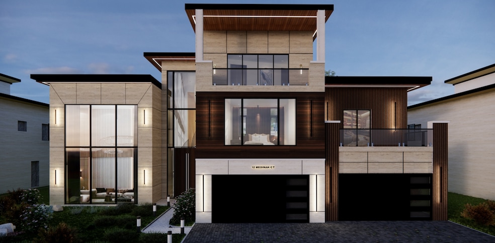 Homes feature a modern aesthetic with amenities like four kitchens and a six-car garage. (Afsar Developers)