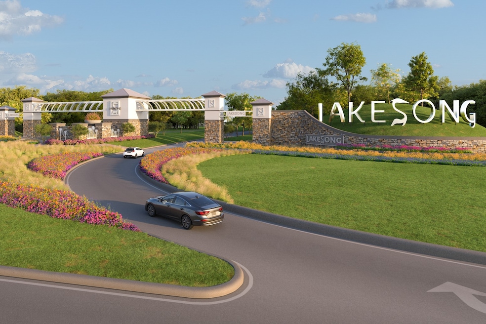 This is a rendering of the planned entrance to Lakesong in Ellis County, Texas. (Huffines Communities)