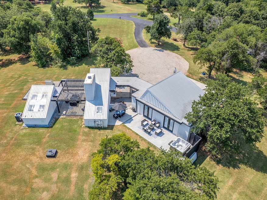 An aerial shot of the features above ground that are a part of the subterranean home. (Peak Photography) 
