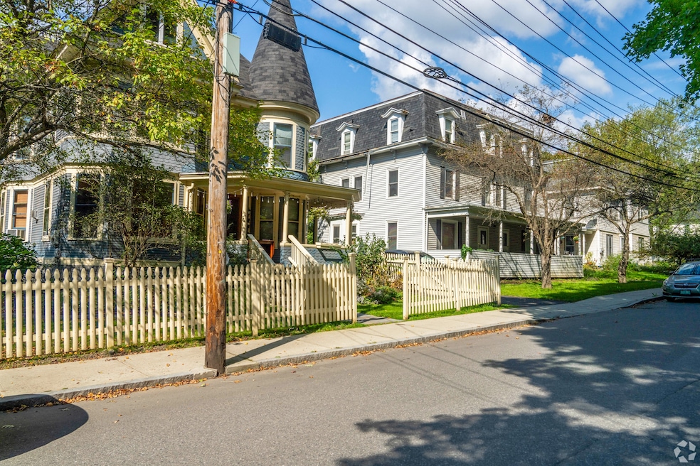 Single and multifamily homes line a street in downtown Montpelier, Vermont, a city where home prices have jumped nearly 11% since April 2024. (Matt Barrett/CoStar)