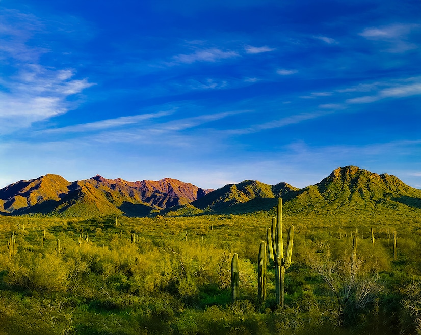 The master-planned community of Estrella won a key re-zoning approval from the city of Goodyear to develop the next phase of residential homes. Pictured is a view of Estrella Mountain. (Madrid Media)