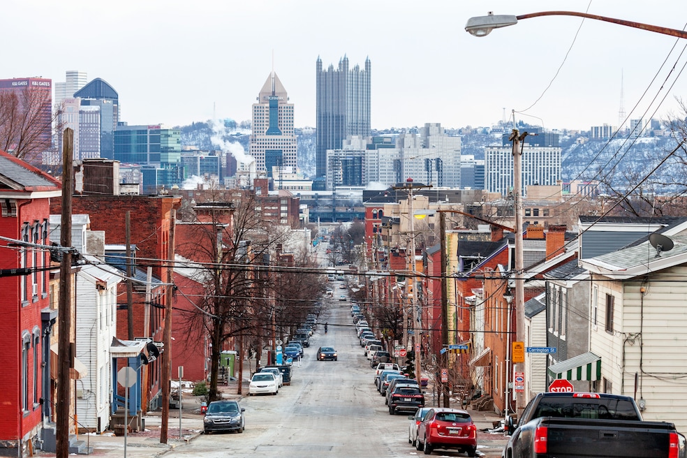 A view from North Pittsburgh toward the city's downtown. (peeterv/iStock)
