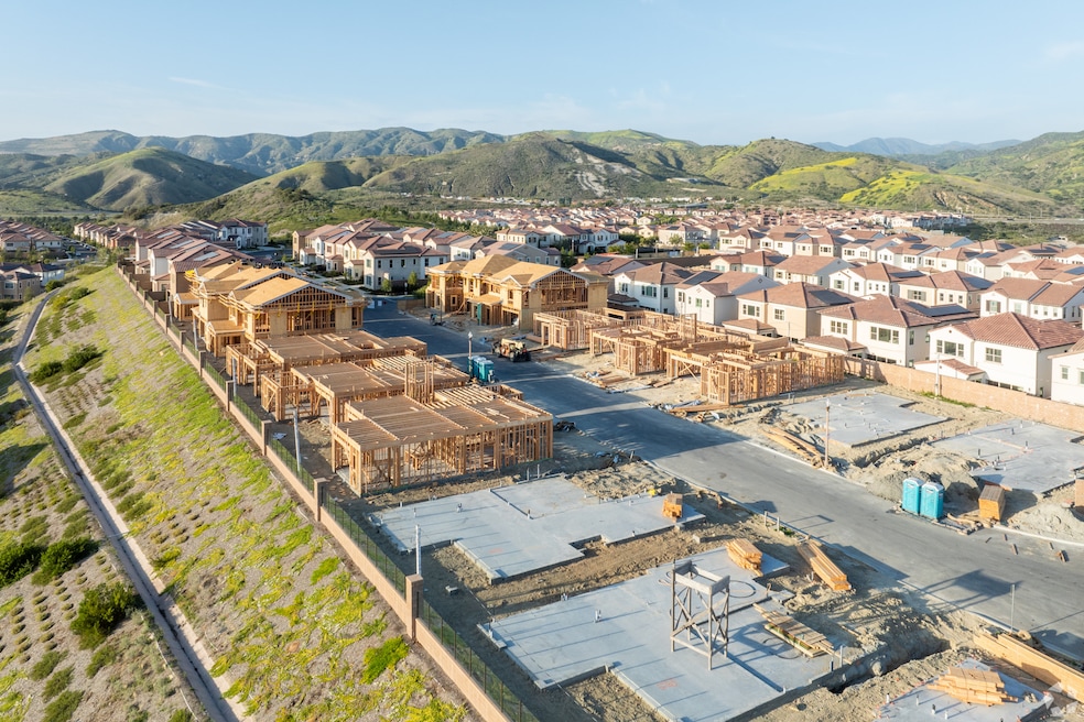 Homes under construction in Portola Springs Village in Irvine, California. (CoStar)
