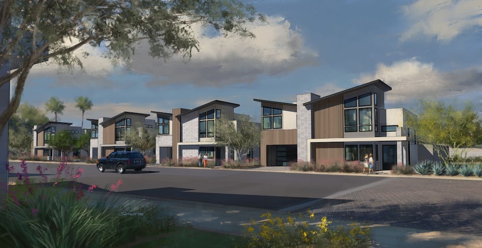 A conceptual rendering of Camelot Homes' Viridian infill community in Phoenix's Camelback East neighborhood. (Camelot Homes).