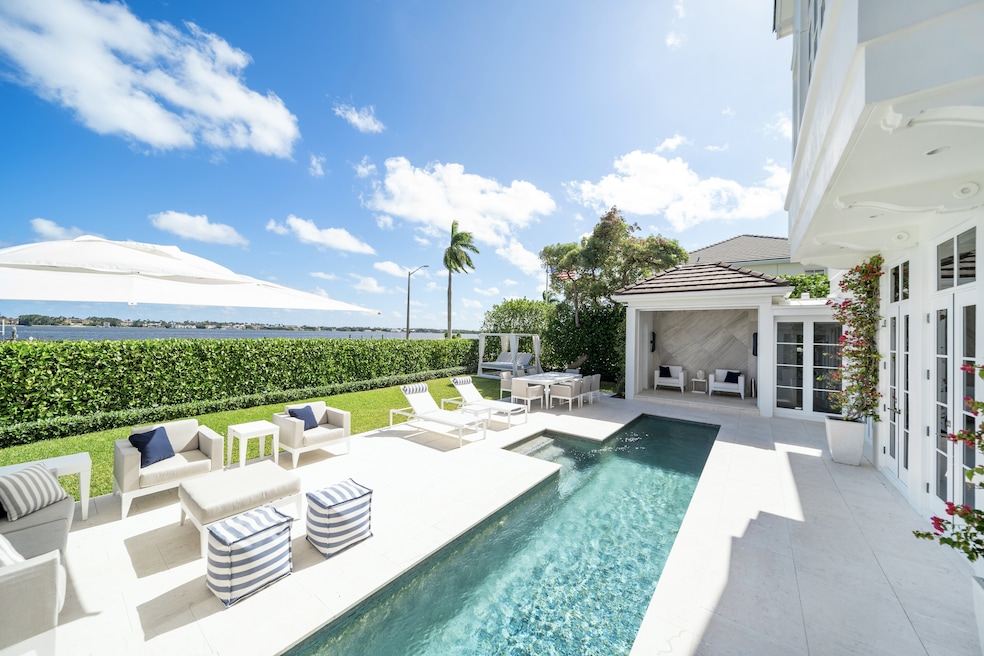 The waterfront home on South Flagler Drive in West Palm Beach, Florida, is in the SoSo neighborhood. (Studio 910 PB)