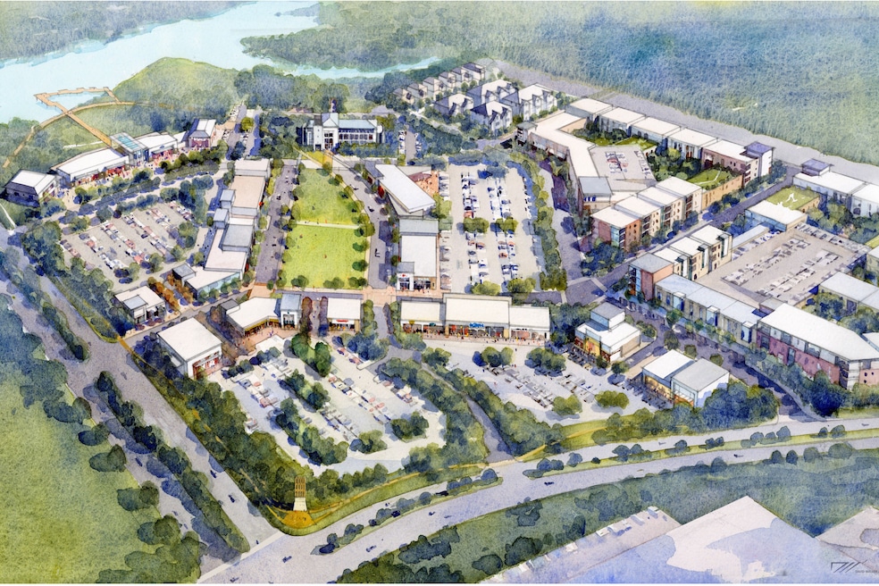 This rendering depicts Terra Nova, a mixed-use development expected to be built over the next two decades in Terrell, Texas. (Main Square Development)