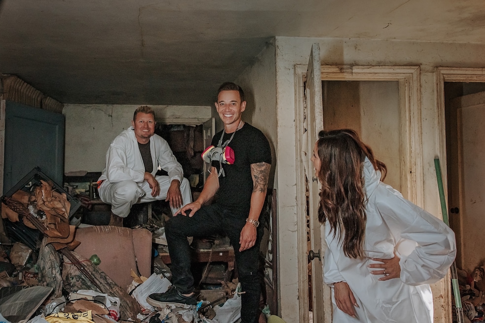 James Dainard, center, hosts "Million Dollar Zombie Flips" where he finds dilapidated homes and renovates them for profit. (Amy Wimber)