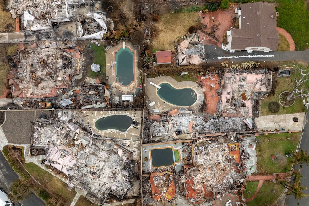 Properties damaged and destroyed by last month's fires are hitting the market in Los Angeles. (Kalina Mondzholovska/CoStar)