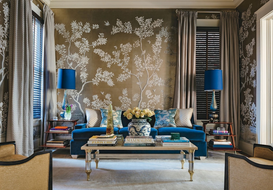Gracie's "Winter Garden" pattern in a room by Avery Frank Designs. (Peter Beliaev)