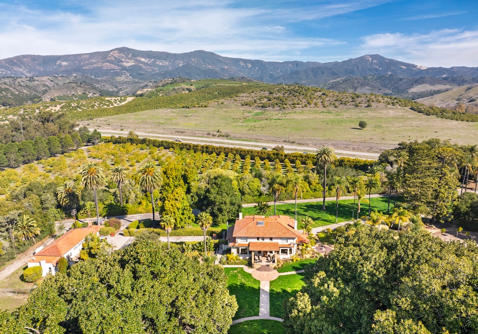 A five-bedroom estate dating to the 1920s sits on the Santa Barbara property. (Eric Foote)