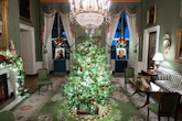 Amid sweeping renovations, the White House goes traditional for the holidays