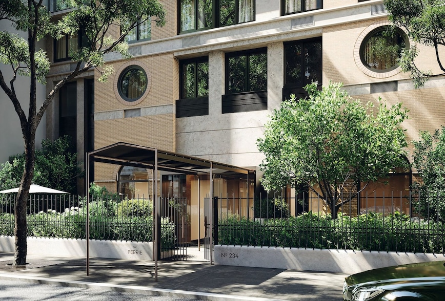 The Perrie is a 20-story, 95-unit condominium building in Manhattan's Turtle Bay that began sales last September. The property is near Grand Central Station. (Nicholas Venezia)
