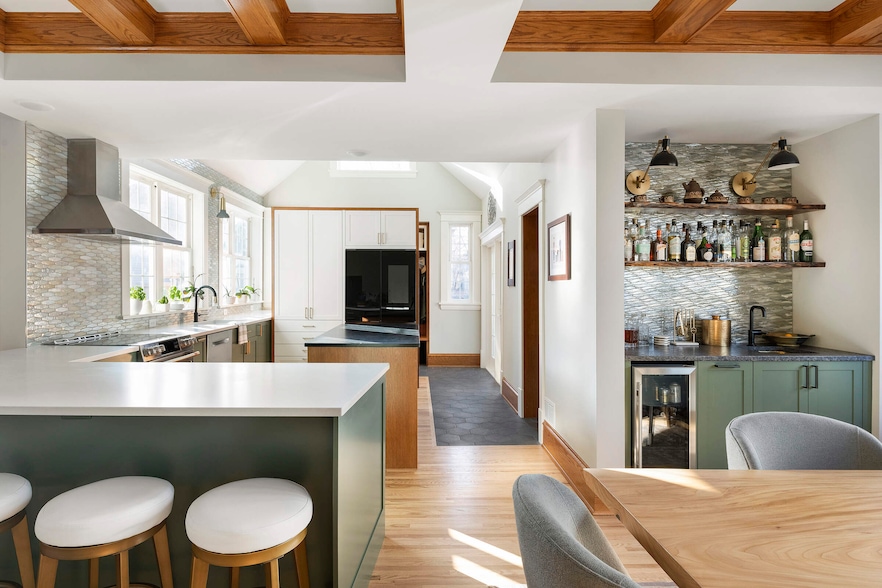 Designers say neutral palettes and greens will be popular color choices in kitchens, like this one by Otogawa-Anschel Design Build in Minneapolis. (Spacecrafting)