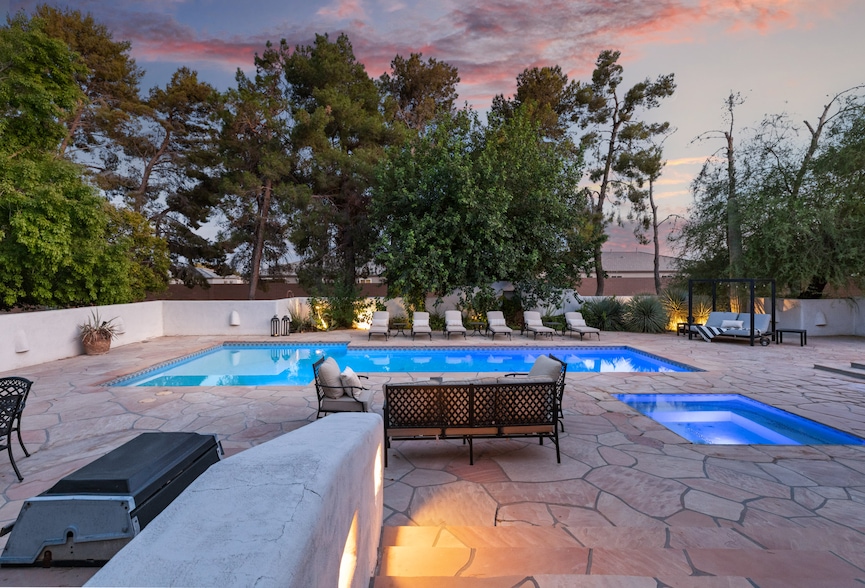 The equestrian property's extensive amenities and its proximity to Las Vegas make it appealing to buyers, Sher said. (Stetson Ybarra/Rooted Elements Media)
