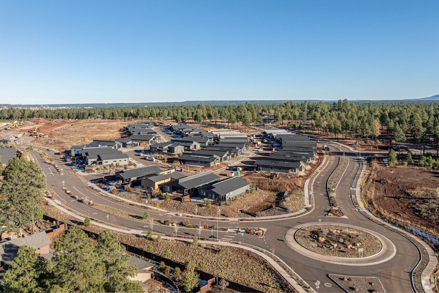 Arizona-based Capstone Homes filed plans to develop two neighborhoods in the Timber Sky and Canyon del Rio communities in Flagstaff. Pictured is an aerial view of the Timber Sky neighborhood. (CoStar)
