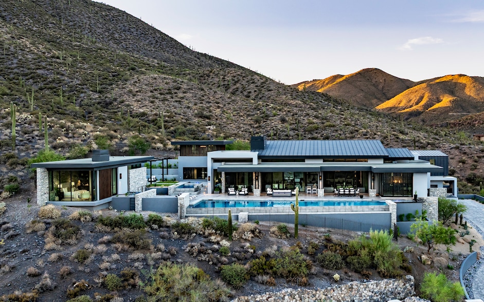 The 12-acre, hillside estate at 9140 E. Grapevine Pass in Scottsdale is a 11,272-square-foot home that was completed this summer. (ProVisuals Media)