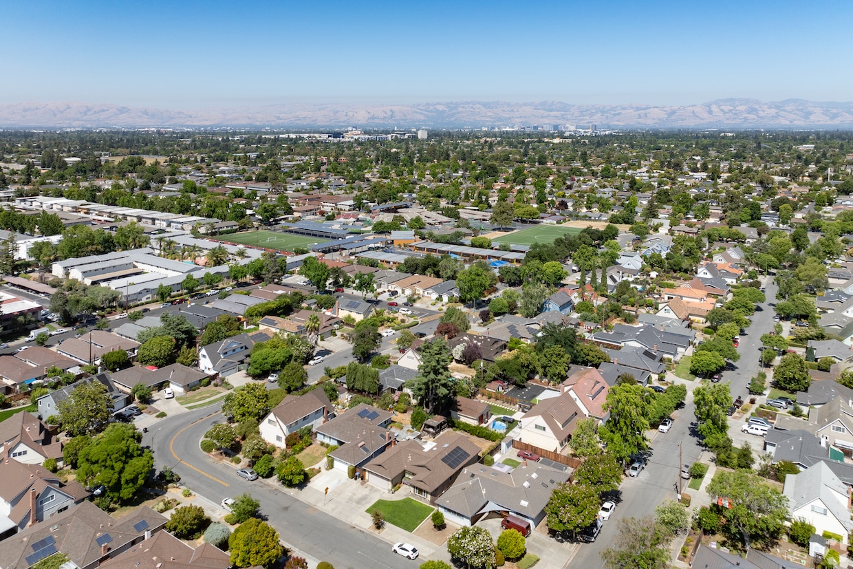 The Blackford neighborhood is 7 miles west of downtown San Jose, California, in a region where home prices are 12 times higher than the median income. (Luke George/CoStar)