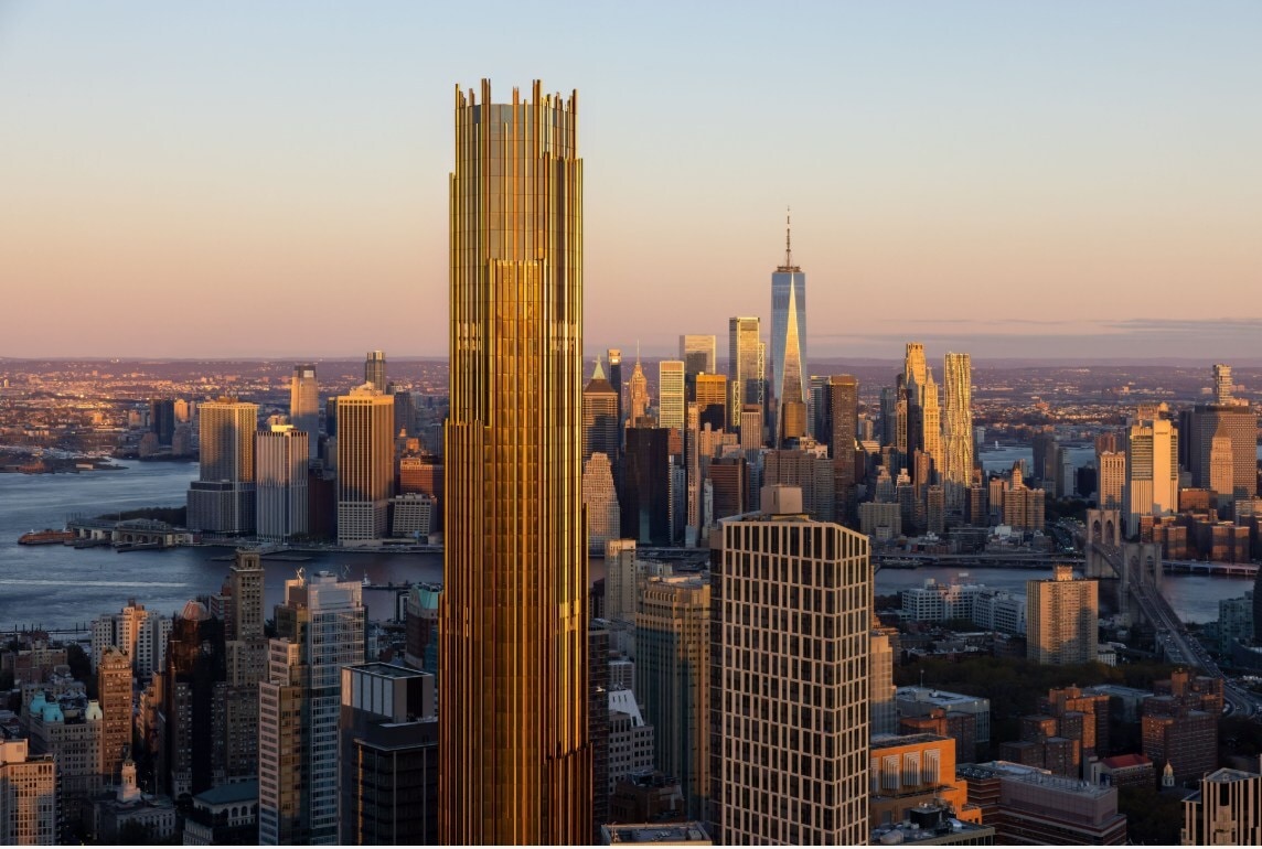 Brooklyn Tower is a 93-story residential edifice featuring studio and four-bedroom homes. (Evan Joseph)