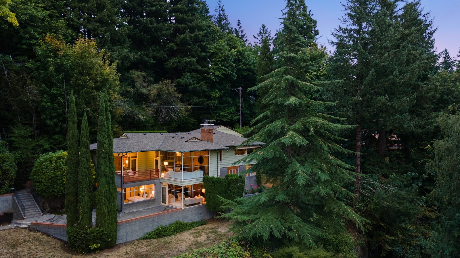 Derald K. Harbert designed this midcentury Portland, Oregon, residence, seen here from the back. (Windermere Realty Trust)