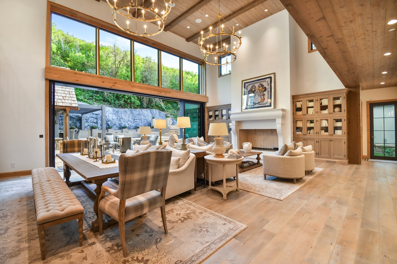 The main floor opens out to the patio. (Swan Land Co.)