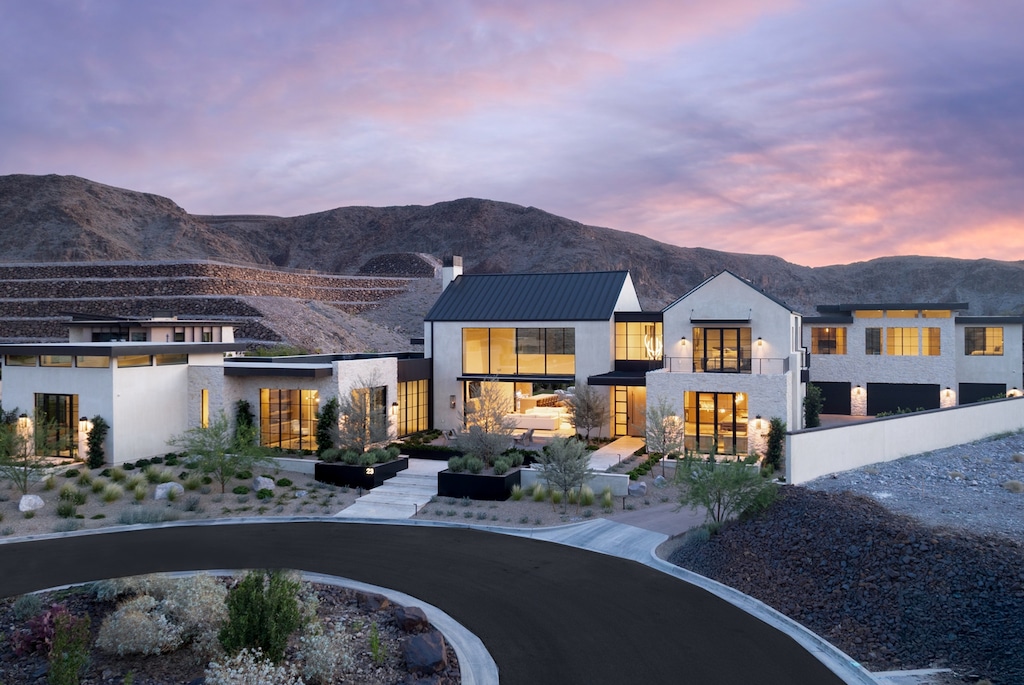Modern farmhouses might be common across the United States, but, an agent says, they're rarer in Nevada. This one costs $13.5 million. (Rooted Elements Media)