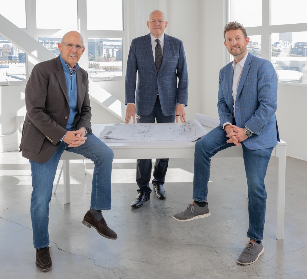 Brian Pienovi, Patrick Clark and Andrew Pienovi recently opened Christie's International Real Estate Evergreen in Portland, Oregon. (Becca Blevins Photography) 