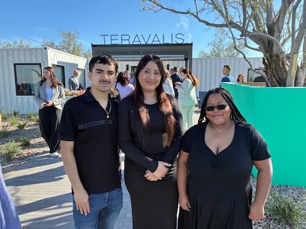 From left, Everardo Rodarte Lara, Kathy Bonillas and Tatiana Weems are the first of potentially hundreds of thousands of residents in the 37,000-acre Teravalis master-planned community in Buckeye, Arizona. (Ron Davis/Homes.com)