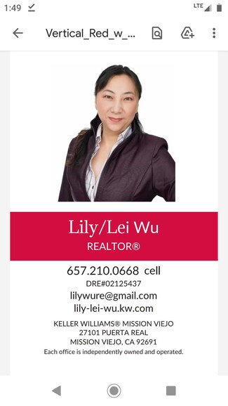 Lily Wu Real Estate Agent - Pacific Sterling Realty
